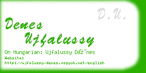 denes ujfalussy business card